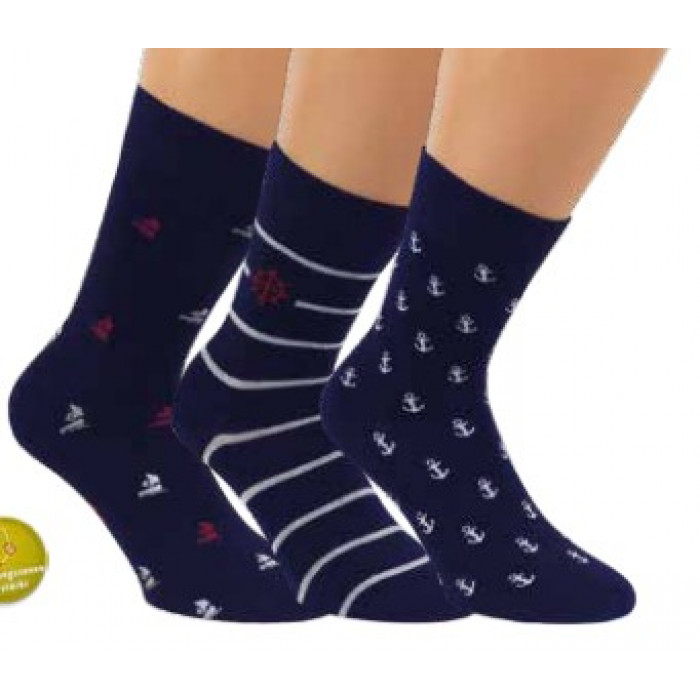 11917 - Dámske bavlnené ponožky "ATLANTIK" - 3 páry/bal.