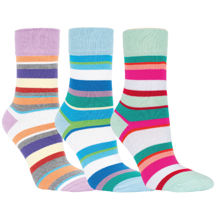11924-Dámske bambusové ponožky "LOLLIPOP"- 3páry/bal.