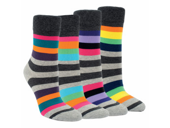 12012 - Dámske bavlnené ponožky "REGENBOGEN" - 3 páry/bal.