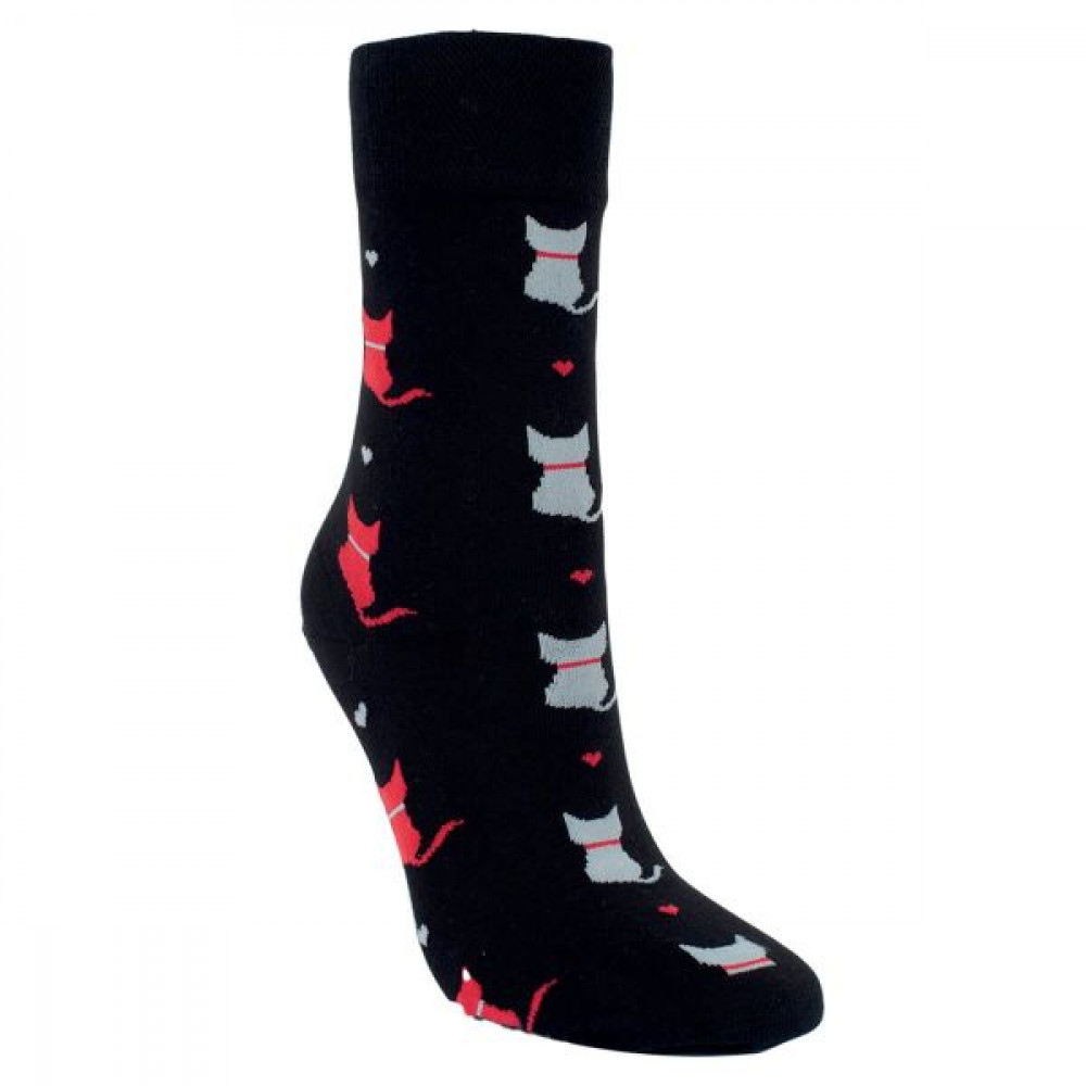 12066 - Dámske bavlnené ponožky "KATER" - 3 páry/bal.