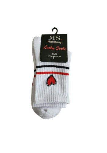 12730 - RS Harmony Lucky Socks – Dámske športové bavlnené ponožky so srdiečkom - 2 páry/ bal.