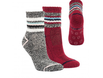 14486 - Dámske domáce ponožky s gumenou podrážkou „ABS SOHLE“-1 pár