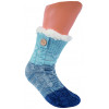 14490 - Dámske teplé domáce ponožky s protišmykovou podrážkou "ABS SOHLE" - 1 pár