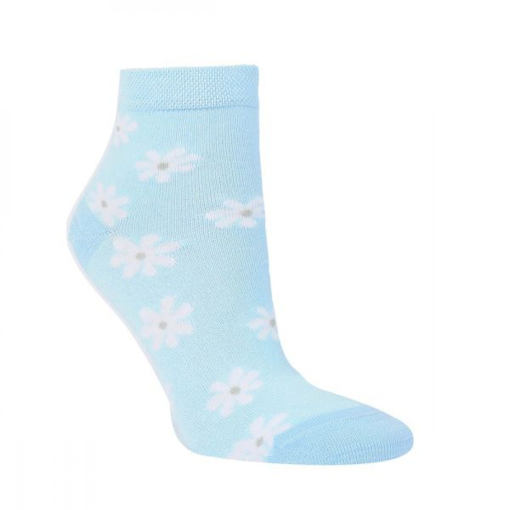 15245 - Dámske bambusové členkové ponožky "GÄNSEBLÜMCHEN" - 3 páry-bal.
