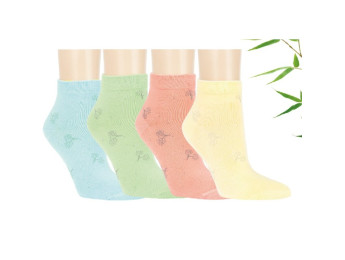 15250-Dámske bambusové členkové ponožky ,,SOMMERWIESE"-3páry/bal.
