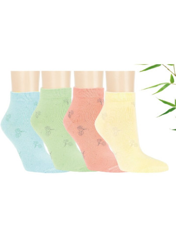 15250-Dámske bambusové členkové ponožky ,,SOMMERWIESE"-3páry/bal.