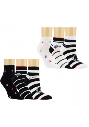15260 - Dámske členkové ponožky "WEISS" - 3 páry/bal.