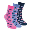 20865 - Detské bavlnené ponožky "CRAZY BUTTERFLYS"- 3 páry/bal.