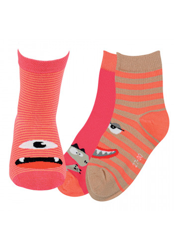 20871 - Detské dievčenské ponožky "FACE" - 3 páry/bal.