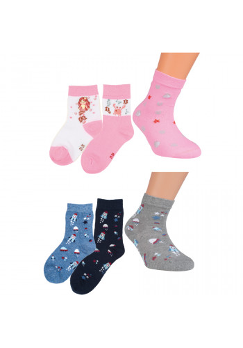 20879 - Detské bavlnené ponožky "UFO" - 3 páry/bal.