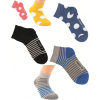 21112- Detské skrátené ponožky „RINGEL & PUNKTE“-3páry/bal.