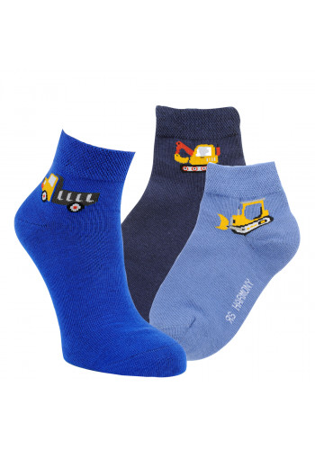 21113 - Detské skrátené ponožky "BAUSTELLE" - 3 páry/bal.