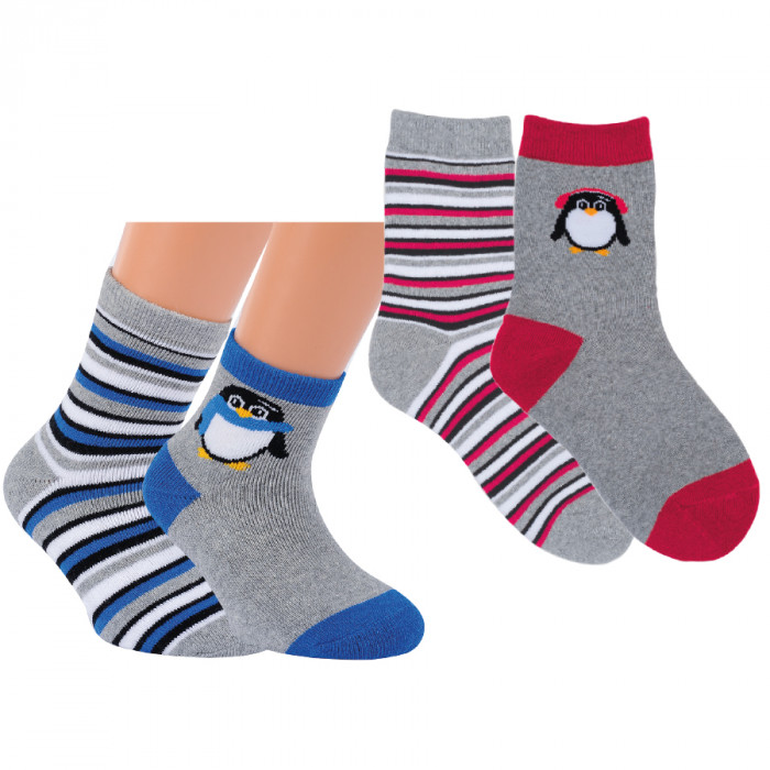 22121 - Detské froté ponožky "PINGUIN“ - 2 páry/bal.
