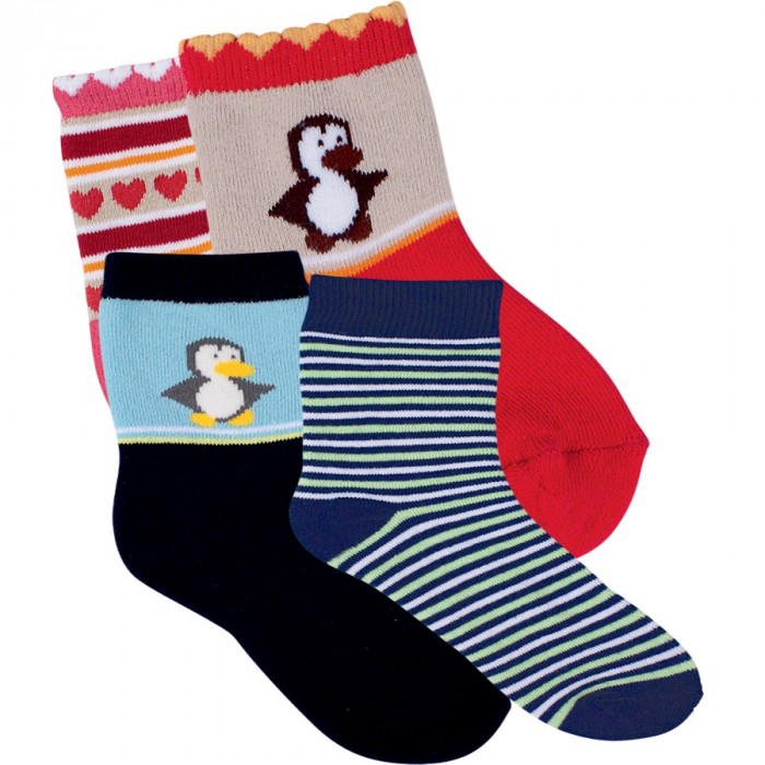 22126- Detské froté vzorované ponožky „BOY & GIRL“  - 2 páry/bal.