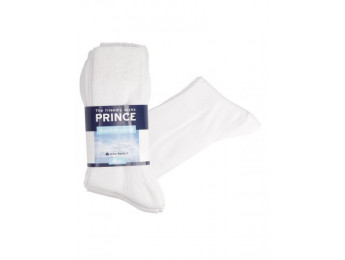 PRINCE Dámske antibakteriálne rebrované ponožky 100% bavlna - 3 páry/bal.