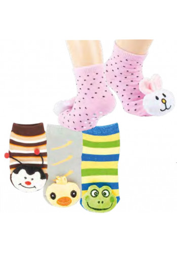 24592- Dojčenské froté protišmykové domáce ponožky „RASSELKOPF“ - 1 pár