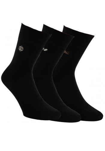 31008 - Pánske bavlnené zdravotné ponožky XL "BLACK DESIGN" - 3 páry/bal.