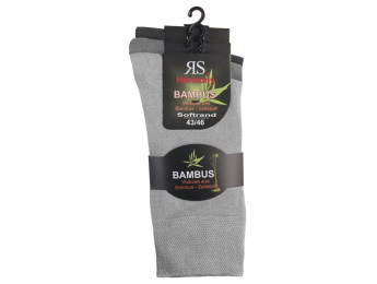 31057 - Pánske bambusové ponožky XL s mäkkým lemom- 3 páry/bal.