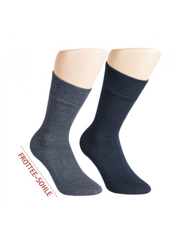 32037 - Pánske funkčné ponožky s froté chodidlom  "JEANS " - 2 áry/bal.