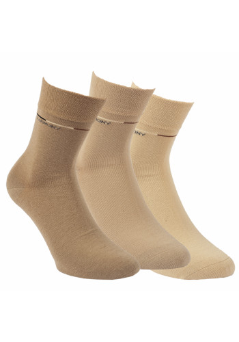 32052 - Pánske bavlnené skrátené ponožky "NATUR" - 3 páry/bal.