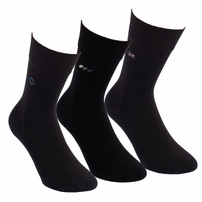32123- Pánske bavlnené ponožky ,,BLACK DESIGN" - 3 páry/bal.