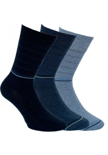32130 Pánske bavlnené ponožky "JEANS" - 3 páry/bal.