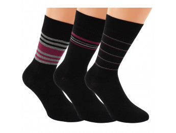 32174 - Pánske bavlnené ponožky " BORDEAUX STYLE"- 3 páry/bal.