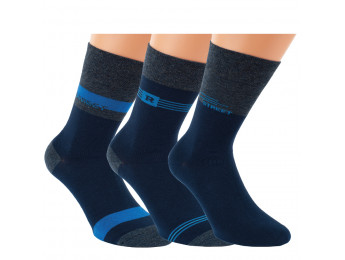 32176 - Pánske bavlnené ponožky "NAVY DESIGN" - 3 páry/bal.