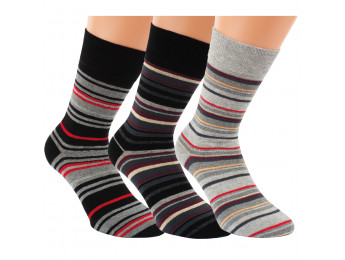 32177 - Pánske bavlnené ponožky "RINGEL" - 3 páry/bal.