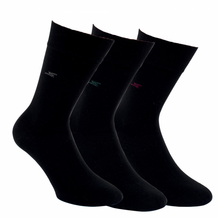 32178 - Pánske bavlnené ponožky "BLACK & ANTHRAZIT" - 3 páry/bal.