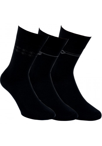 32181 - Pánske bavlnené ponožky "BLACK DESIGN"-  3 páry/bal.