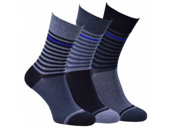 32185 - Pánske bavlnené ponožky "STREIFEN" - 3 páry/bal.