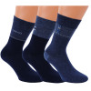 31014-N - Pánske bavlnené zdravotné ponožky "DENIM" XL - 3 páry/bal.