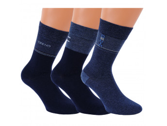 31014-N - Pánske bavlnené zdravotné ponožky "DENIM" XL - 3 páry/bal.