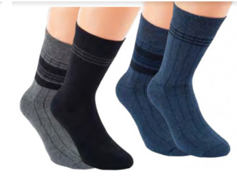 32774- Pánske froté teplé ponožky „BLACK AND JEANS“ - 2 páry/bal.