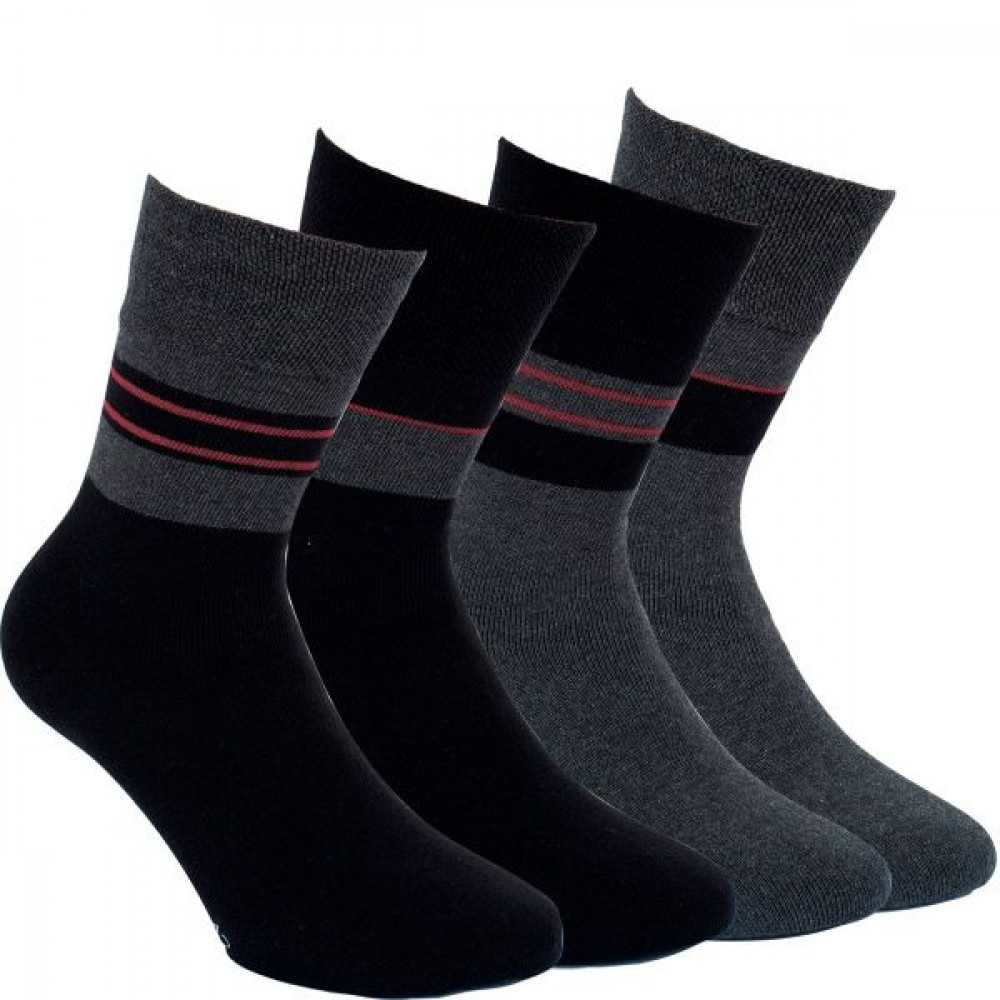 32787 - Pánske termo ponožky   ”BLACK&GREY” - 2 páry/bal.  