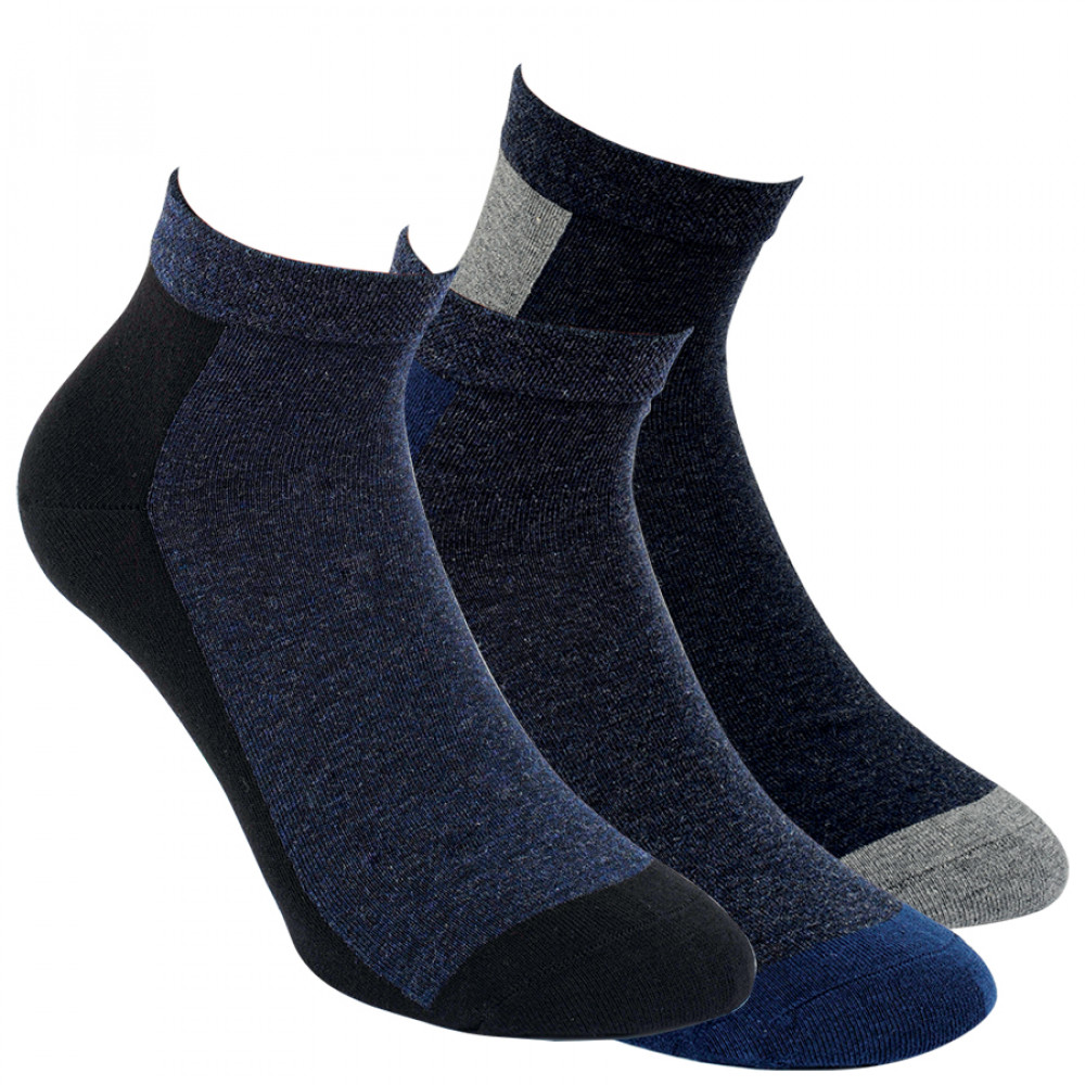 35186 - Pánske členkové ponožky - 3 páry/bal.