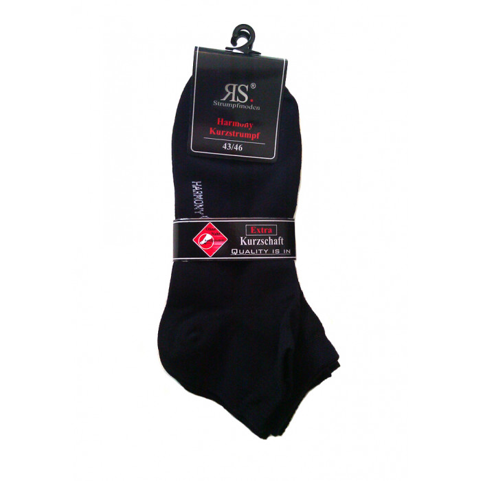 35198- Pánske bavlnené členkové ponožky „SCHWARZ“ - 3 páry/bal.