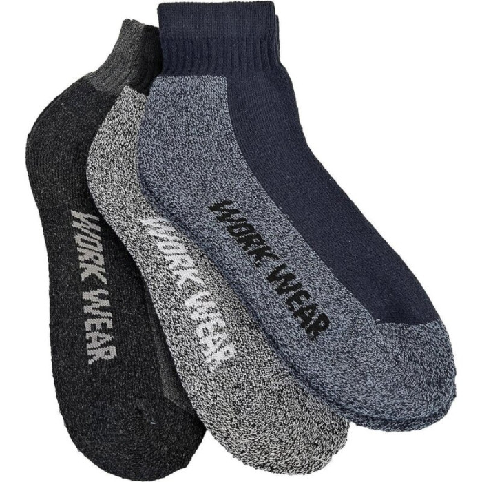 38008 - Pánske pracovné členkové ponožky Work Wear - 3 páry/bal.