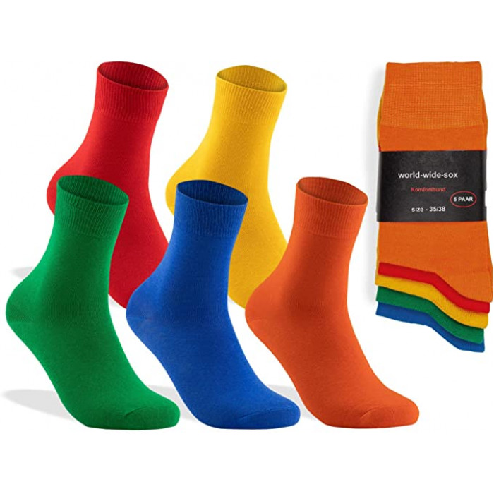 41020-Dámske a pánske bavlnené farebné ponožky