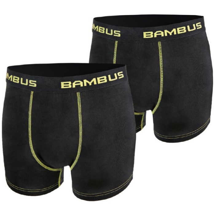 61509 - Pánske bambusové boxerky – čierne - 2 ks/ bal.