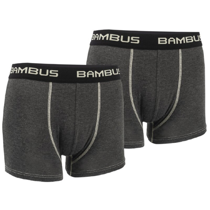 61514 - Pánske bambusové boxerky – antracitové - 2ks/bal.