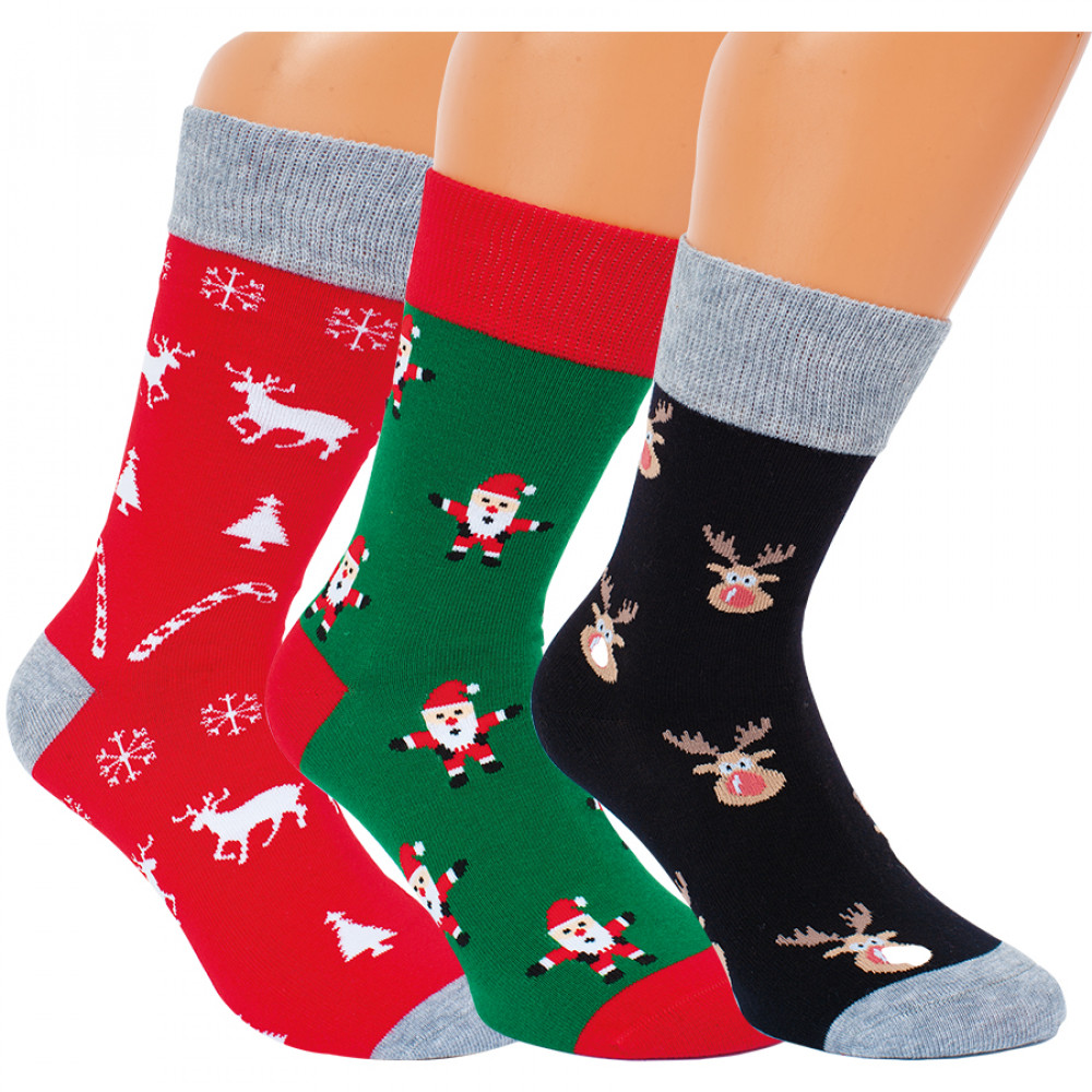 41034 - Pánske a dámske vianočné ponožky "ADVENT" - 3 páry/bal.