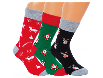 41034 - Pánske a dámske vianočné ponožky "ADVENT" - 3 páry/bal.