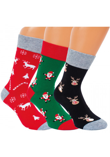 41034 - Pánske a dámske vianočné ponožky "ADVENT" - 3 páry/bal.