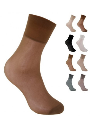 10226- Dámske silónové pohodlné ponožky PIA, 30 DEN - 2 páry/bal.