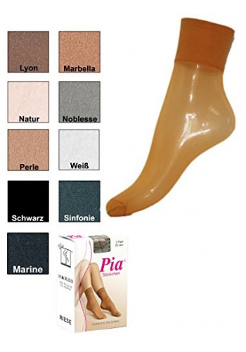 10227- Dámske silónové ponožky PIA, 20 DEN, 2páry - 2 páry/bal.