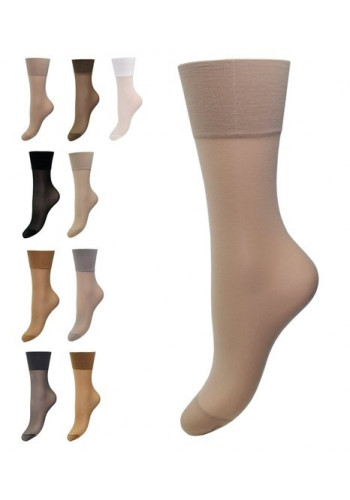 11227- Dámske silónové pohodlné ponožky PIA, 20 DEN - 2 páry/bal.