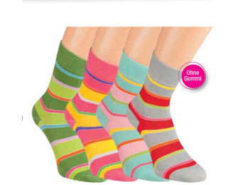 11911- Dámske bavlnené ponožky "FARBEN" - 3 páry/bal.