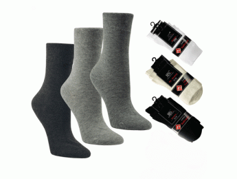 13314- Dámske bavlnené ponožky "SILBER"- 3 páry/bal.